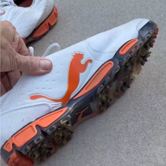 RARE - Rickie Fowler's Puma AMP CELL FUSION GOLF Cleat Shoe Men 12 (VIDEO) - Picture 10 of 15